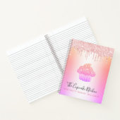 Carnet Boulangerie Cupcake Rose Paillette Arc-en-ciel Omb (Intérieur)