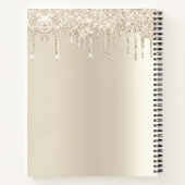 Carnet Boulangerie Gold Cake Dessert Parties scintillant  (Dos)