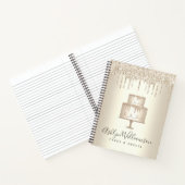 Carnet Boulangerie Gold Cake Dessert Parties scintillant  (Intérieur)