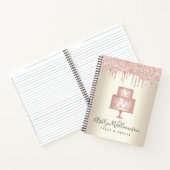 Carnet Boulangerie Pink Cake Dessert Parties scintillant  (Intérieur)