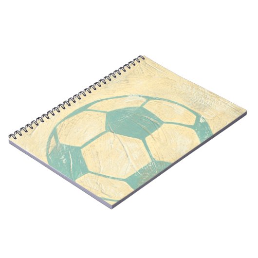 Carnet Boule de soccer bleu Pastel par Chariklia Zarris (Côté gauche)