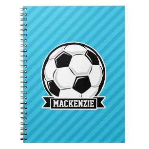 Carnet Boule de soccer; Bleus ciel