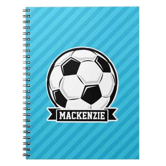 Carnet Boule de soccer; Bleus ciel (Devant)