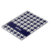 Carnet Boule de soccer Nom personnalisé Spiral (Côté gauche)