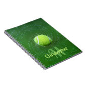 Carnet Boule de Tennis Jaune personnalisée (Côté Droit)