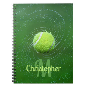 Carnet Boule de Tennis Jaune personnalisée