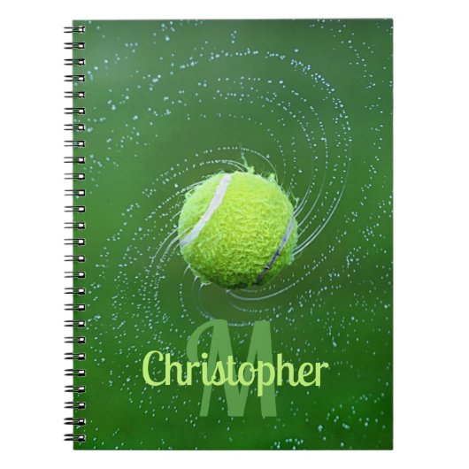 Carnet Boule de Tennis Jaune personnalisée (Devant)