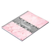 Carnet Boule diamant en marbre rose (Côté gauche)