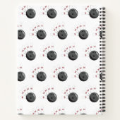 Carnet Boule et pinces de Bowling personnalisées Nom pers (Dos)