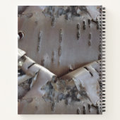 Carnet Bouleau courbe écorce rustique (Dos)