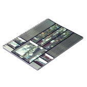 Carnet Bouleau en verre biseauté arbres argent métallique (Côté gauche)