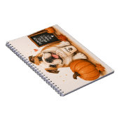 Carnet Bouledogue Anglais Citrouille (Côté Droit)