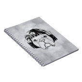 Carnet Bouledogue avec Perruque (Style 8) Beaux-Arts (Côté Droit)