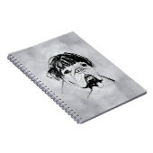 Carnet Bouledogue avec une perruque (style 2) Beaux-arts (Côté Droit)