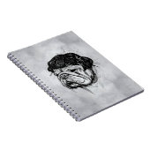 Carnet Bouledogue avec une perruque (Style 7) Beaux-Arts (Côté Droit)