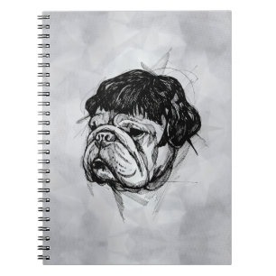Carnet Bouledogue avec une perruque (Style 7) Beaux-Arts