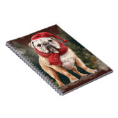 Carnet Bouledogue dans la neige de Noël (Côté Droit)