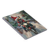 Carnet Bouledogue français à moto Noël (Côté Droit)
