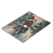 Carnet Bouledogue français à moto Noël (Côté gauche)