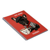 Carnet Bouledogue français avec café (Côté Droit)