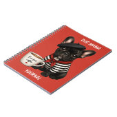 Carnet Bouledogue français avec café (Côté gauche)