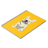 Carnet Bouledogue Français crème, (Côté gauche)