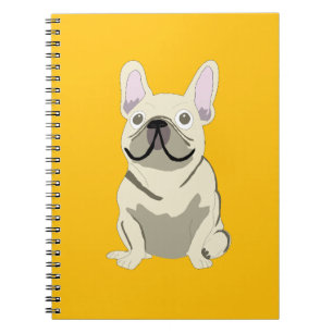 Carnet Bouledogue Français crème,