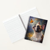 Carnet Bouledogue français et papillon orange (Intérieur)
