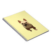 Carnet Bouledogue Français, Lavande Violet (Côté Droit)