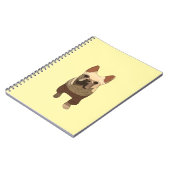 Carnet Bouledogue Français, Lavande Violet (Côté gauche)