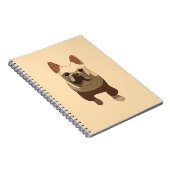 Carnet Bouledogue Français, pêche douce (Côté Droit)
