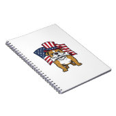 Carnet Bouledogue Patriotique Avec Drapeau Vector Design_ (Côté Droit)