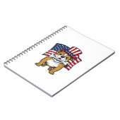 Carnet Bouledogue Patriotique Avec Drapeau Vector Design_ (Côté gauche)