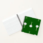 Carnet Boules de golf motif sur vert (Intérieur)