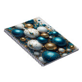 Carnet Boules de Noël Bleu Or Premium (Côté Droit)