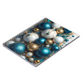 Carnet Boules de Noël Bleu Or Premium (Côté gauche)