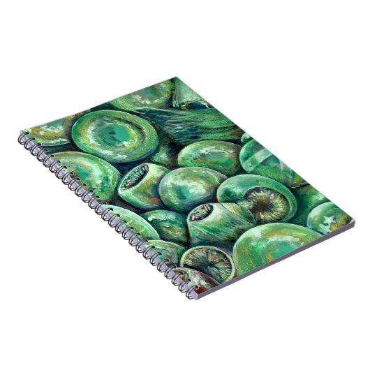 Carnet Boules de Noël vertes (Côté Droit)