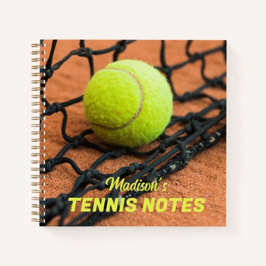 Carnet Boules de tennis de texte personnalisées (Devant)