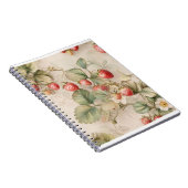 Carnet Boulet d'aquarelle mignonne aux fraises (Côté Droit)