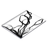 Carnet Bouquet Blanc : Abstrait blanc & noir (Côté gauche)