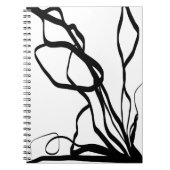 Carnet Bouquet Blanc : Abstrait blanc & noir (Devant)