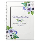 Carnet Bouquet blanc et violet (Devant)