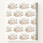 Carnet Bouquet Casquette du chef aquarelle Recette (Dos)