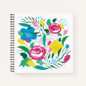 Carnet Bouquet coloré. (Devant)