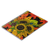 Carnet Bouquet d'automne noir (Côté gauche)