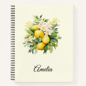 Carnet Bouquet de citrons aux fleurs blanches (Devant)