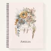 Carnet Bouquet de fleurs Boho et Dreamcatcher (Devant)