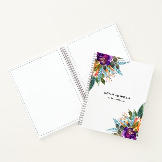 Carnet Bouquet de fleurs colorées (Intérieur)