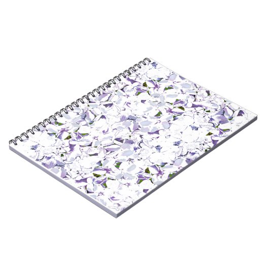 Carnet Bouquet de fleurs d'aquarelle d'hydrangées. (Côté gauche)