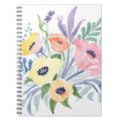 Carnet Bouquet de fleurs de printemps | Jolie aquarelle f (Devant)